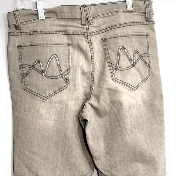 NY & Co | Women’s Grey Low Rise Ankle Skinny Embellished Denim Jeans 10 - Picture 10 of 14